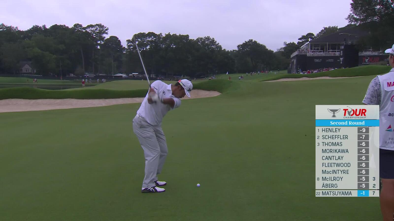 Hideki Matsuyama makes birdie on No. 8 at TOUR Championship