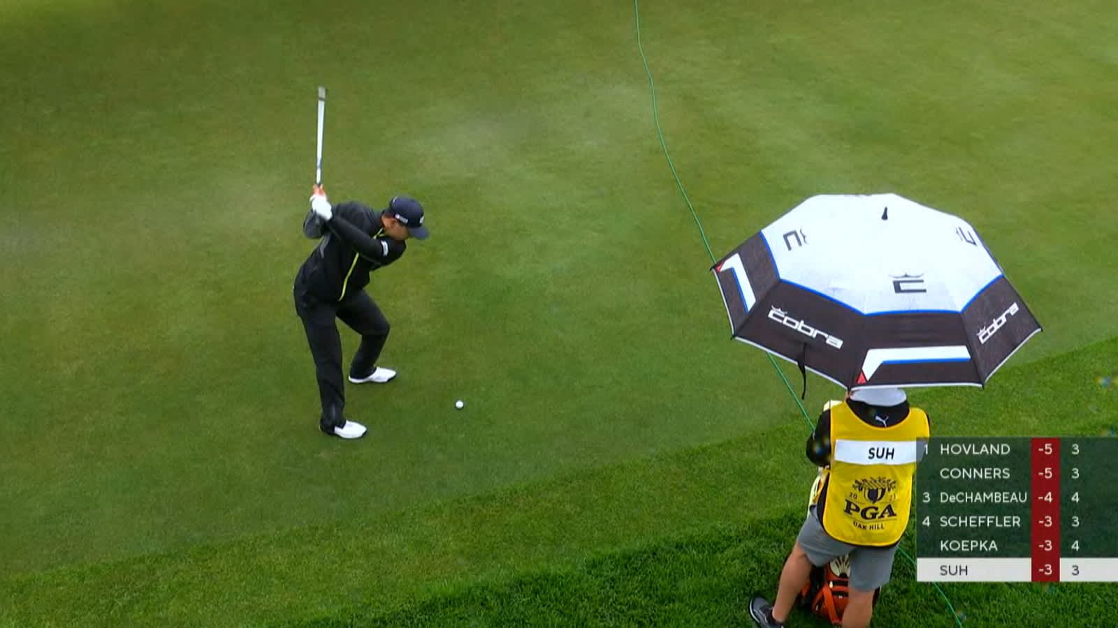 Justin Suh’s mega flop leads to par save at the PGA Championship