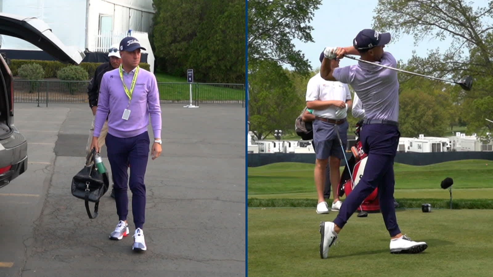 A practice round morning with Justin Thomas at PGA Championship