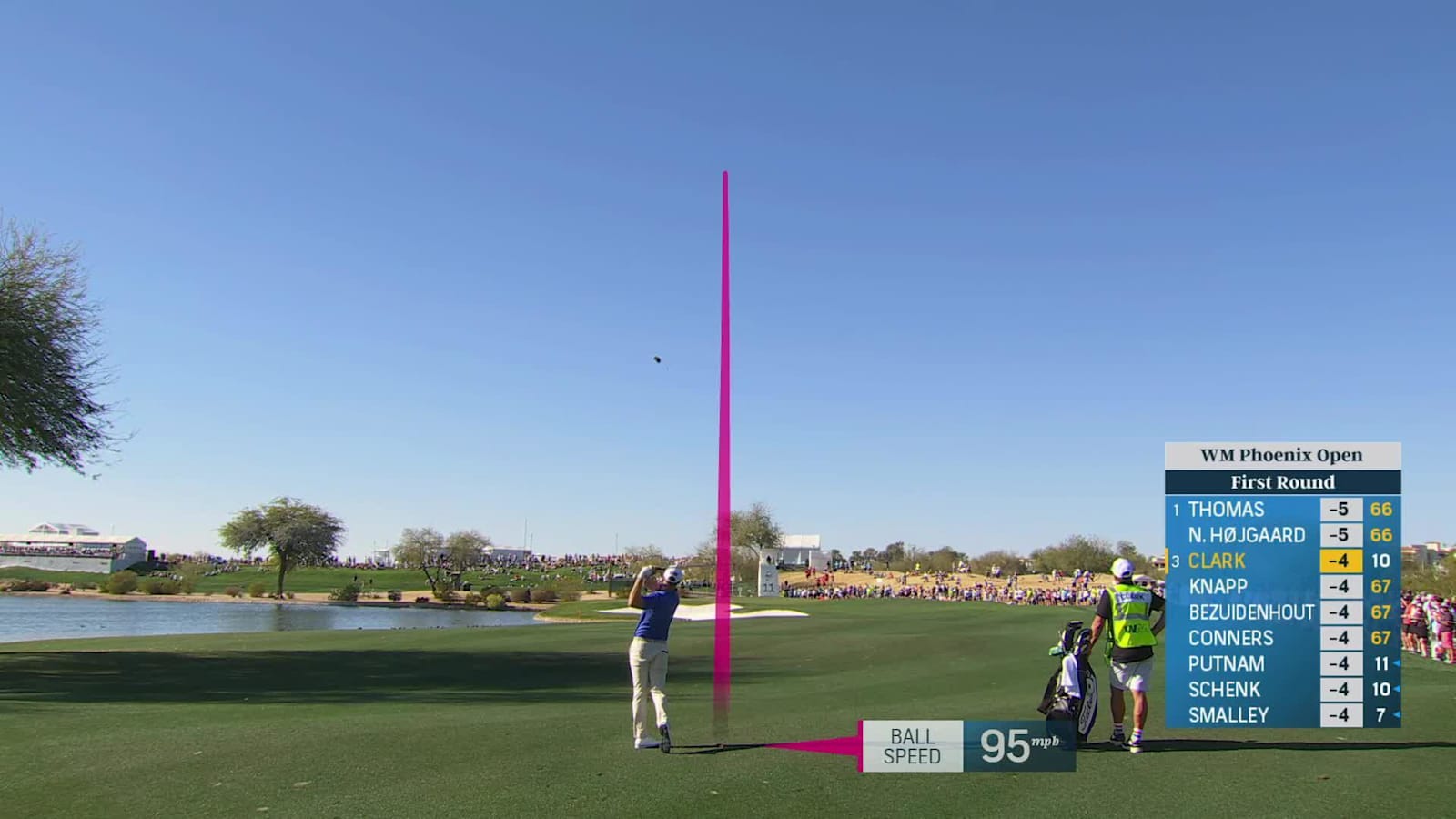 Wyndham Clark makes birdie on No. 11 at WM Phoenix Open
