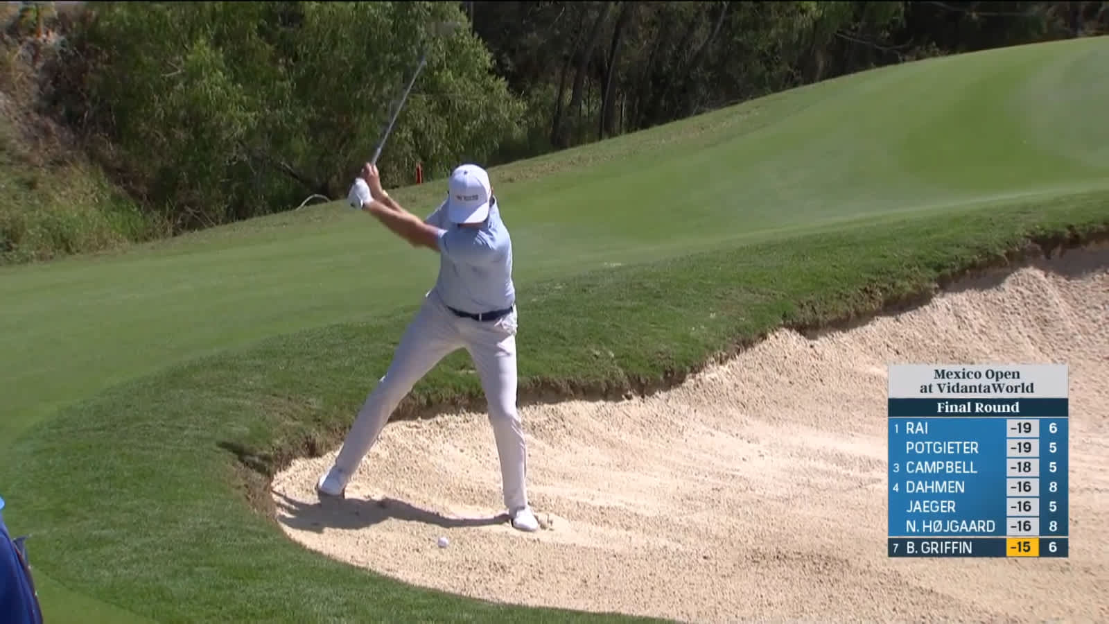 Ben Griffin uses bunker play to card birdie at Mexico Open