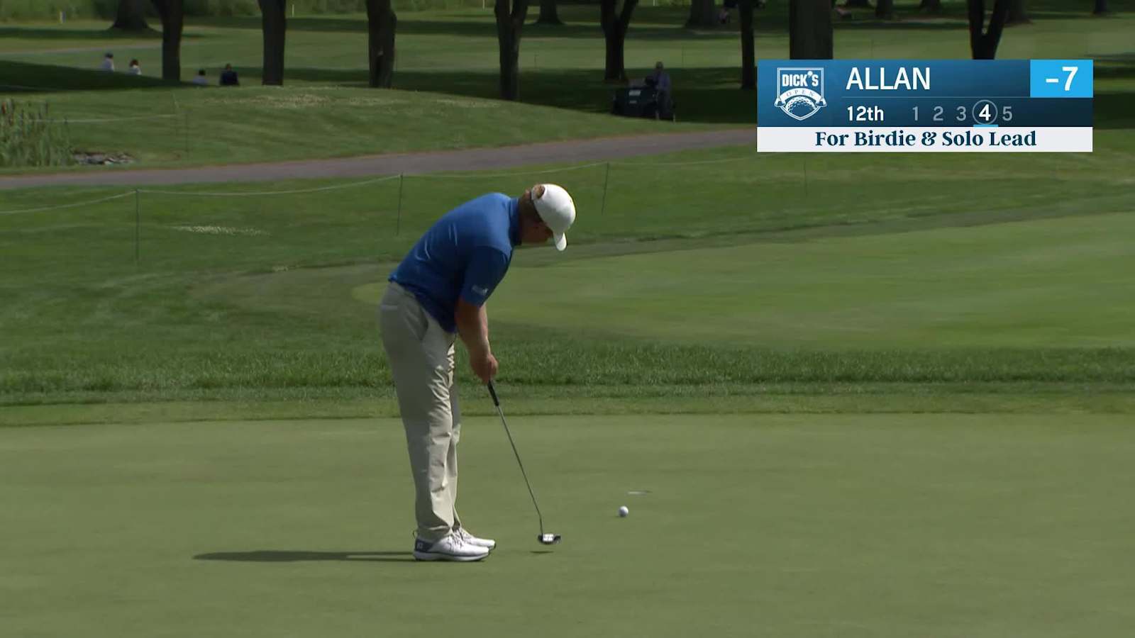 Steve Allan makes birdie on No. 12 at DICK'S Open