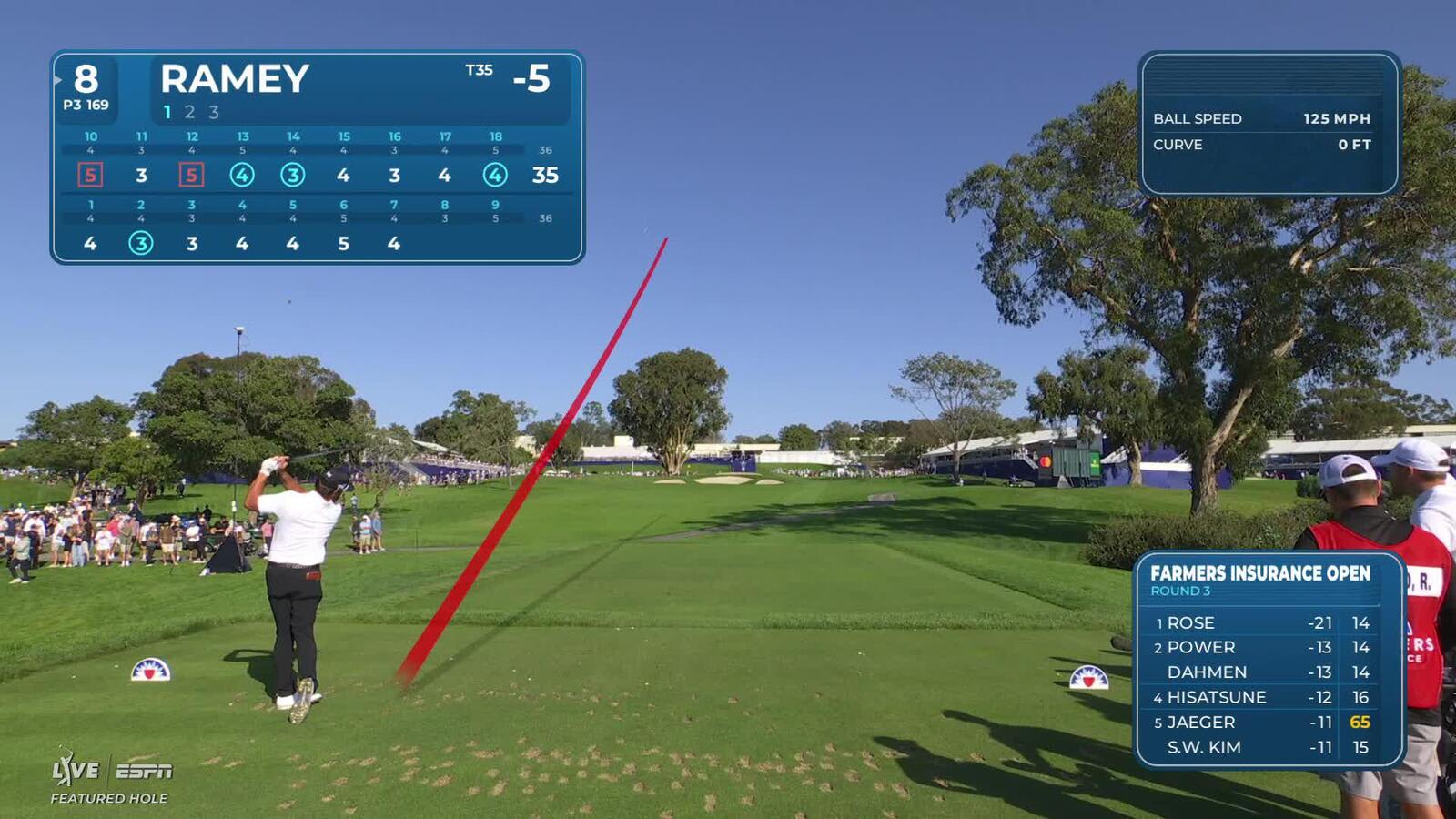 Chad Ramey hits 169-yard approach to 5 feet, sets up birdie on No. 8 at Farmers