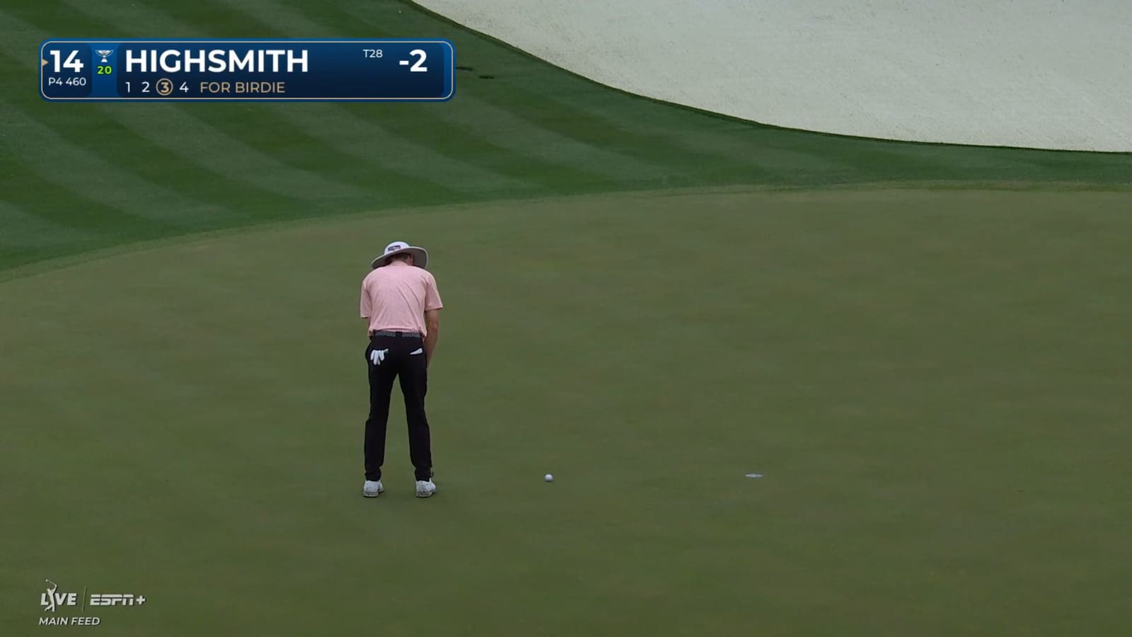 Joe Highsmith sends in birdie putt at THE PLAYERS