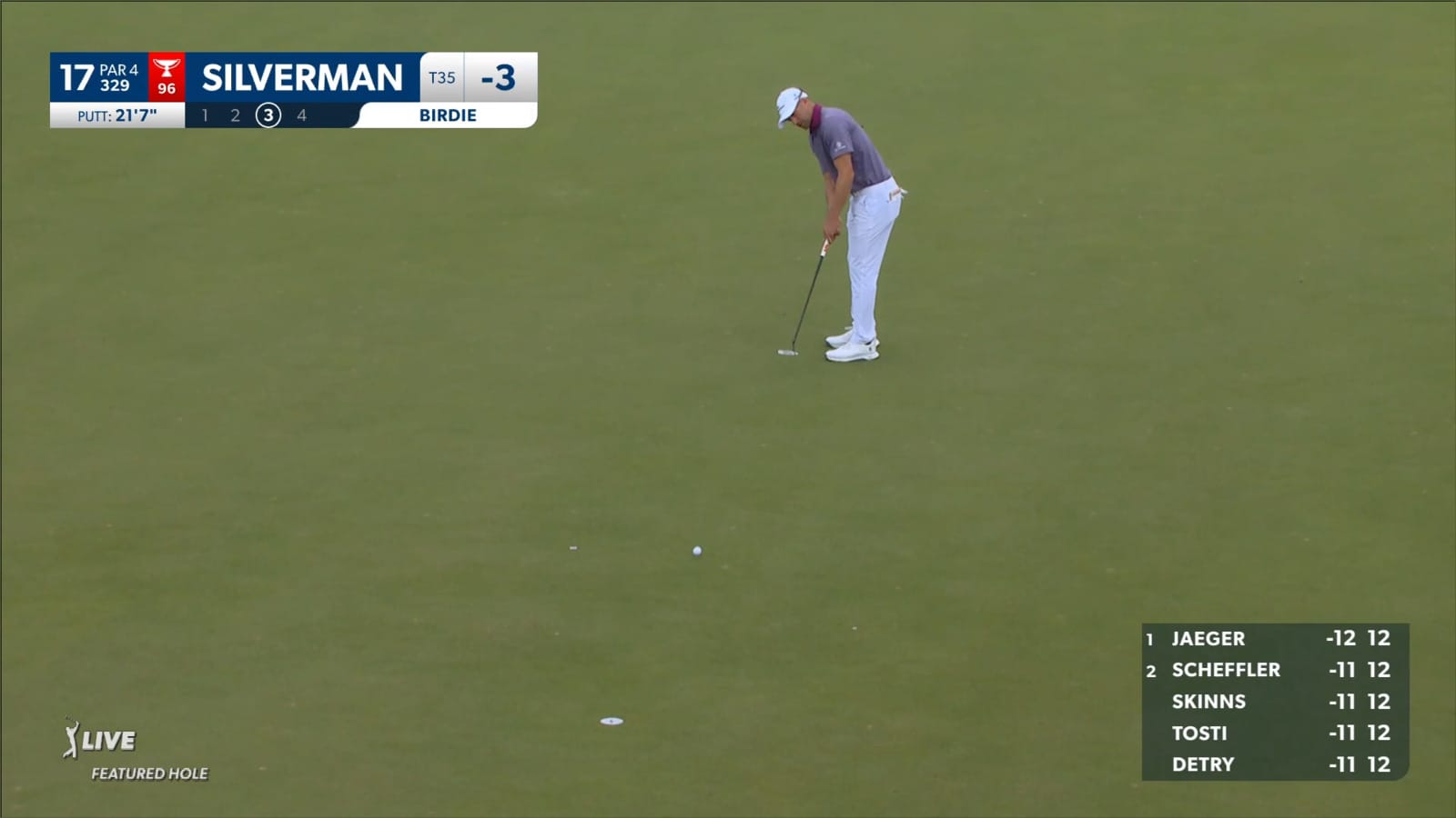 Ben Silverman holes 21-footer for birdie at Houston Open