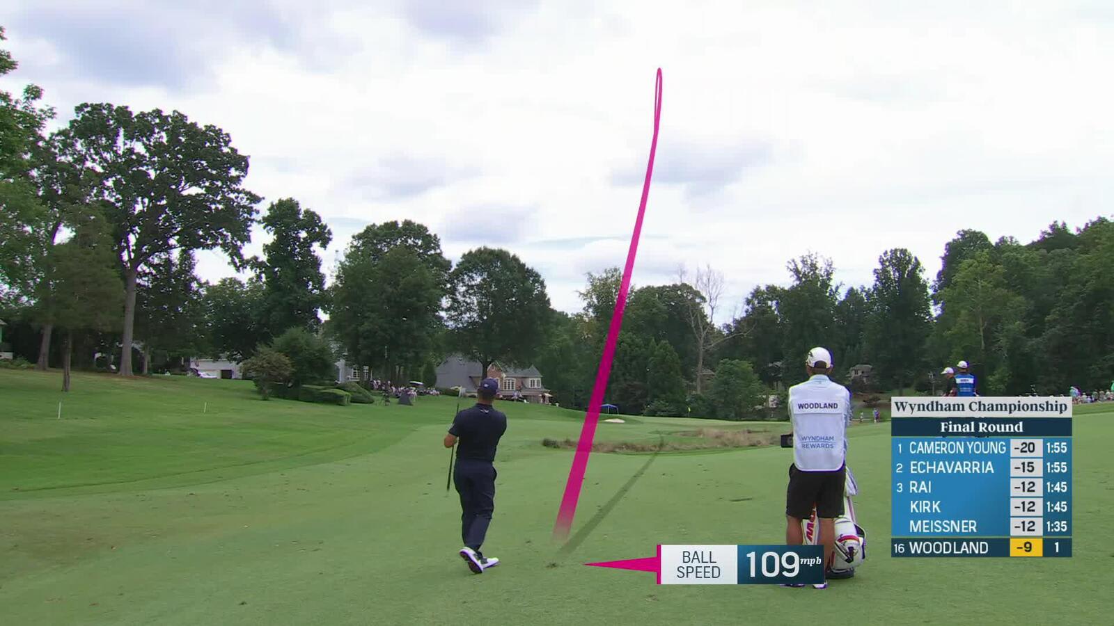 Gary Woodland makes birdie on No. 2 at Wyndham