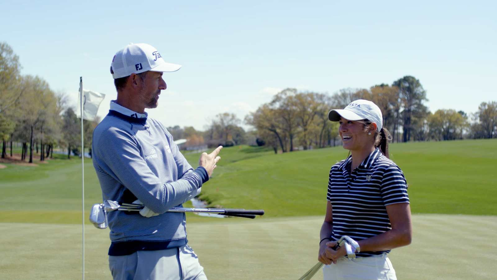 Webb Simpson spends time with Wells Fargo Mentorship Program participant