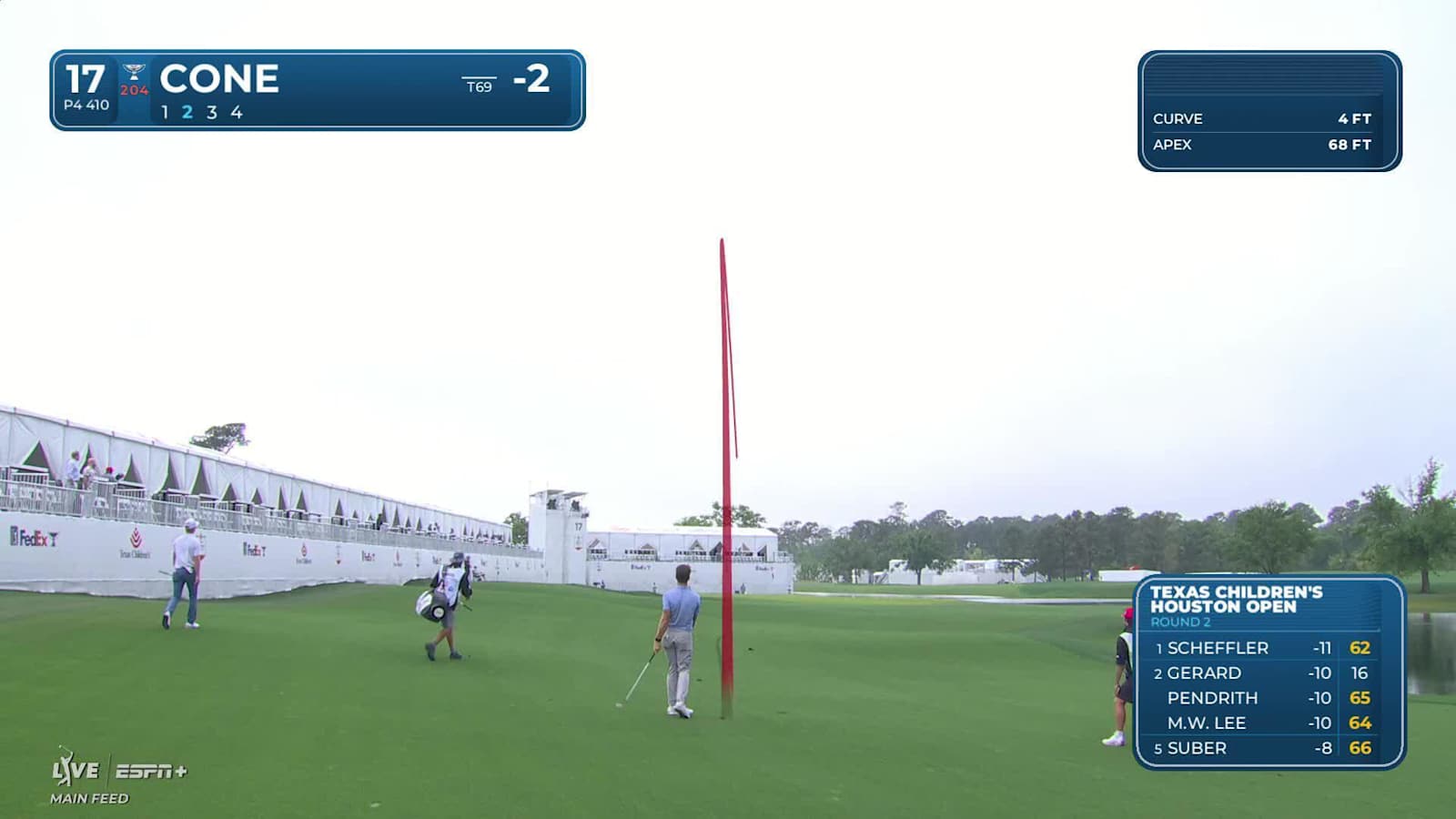 Trevor Cone's birdie puts him inside the cut line at Houston Open