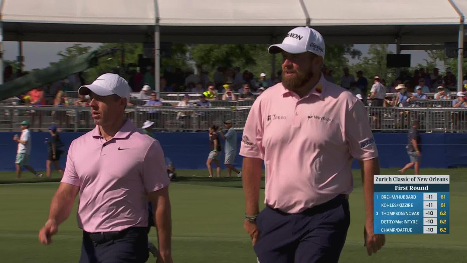 Shane Lowry attacks flagstick to yield birdie at Zurich Classic