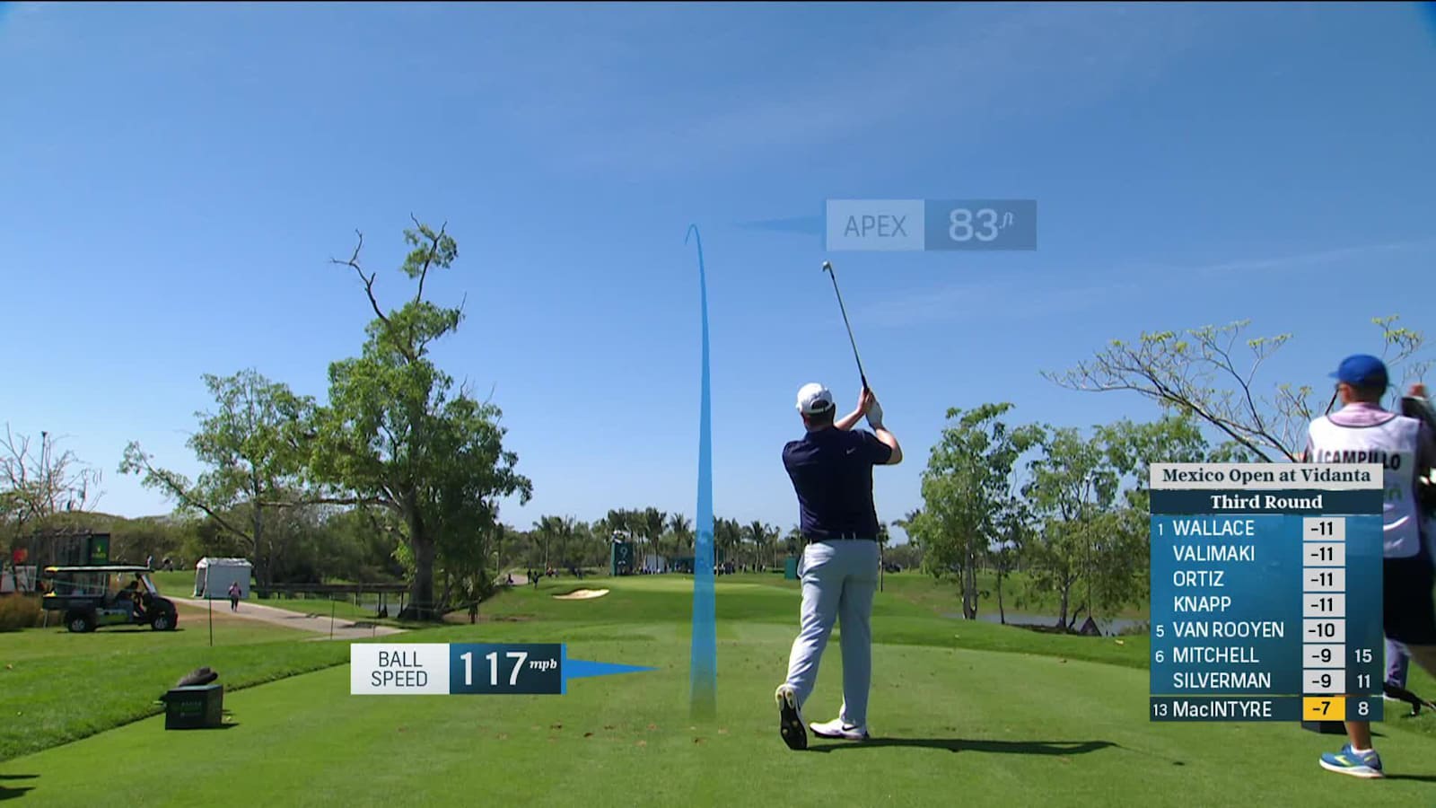 Robert MacIntyre lasers tee shot at the flag and birdies at Mexico Open