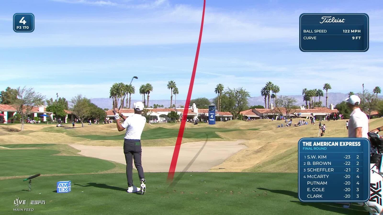 Eric Cole hits 173-yard tee shot to 10 feet, sets up birdie on No. 4 at The American Express