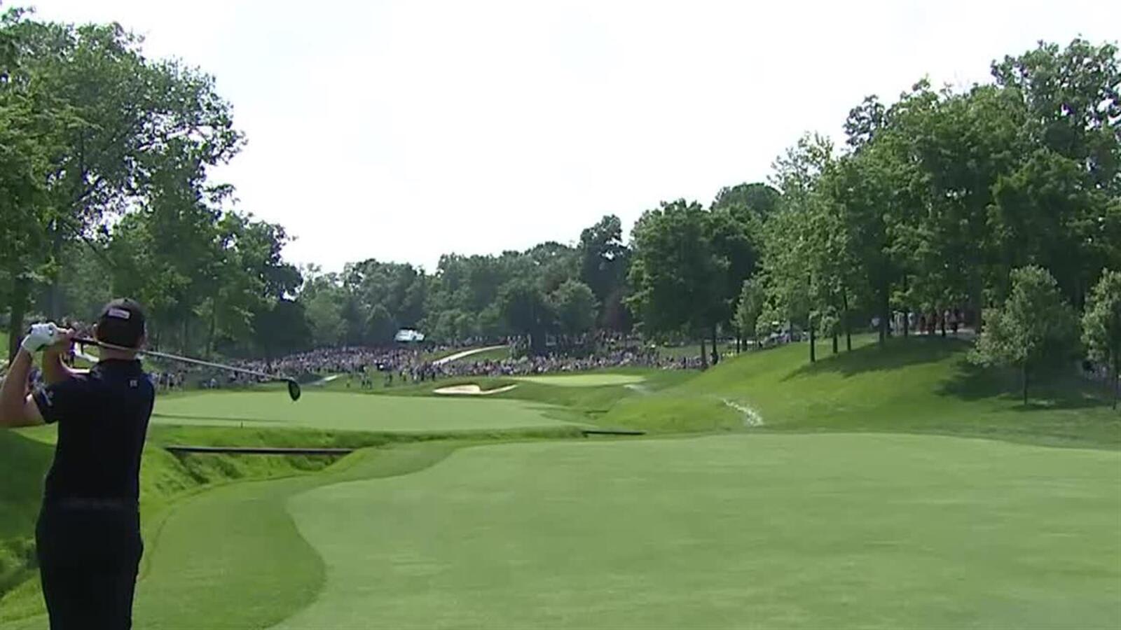 Patrick Cantlay’s stellar second leads to birdie at the Memorial