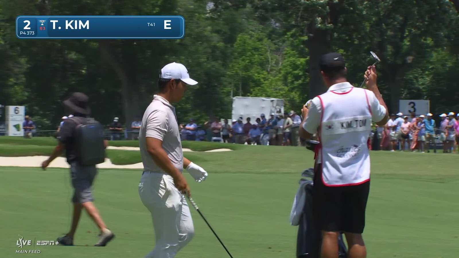 Tom Kim makes birdie on No. 2 at Charles Schwab