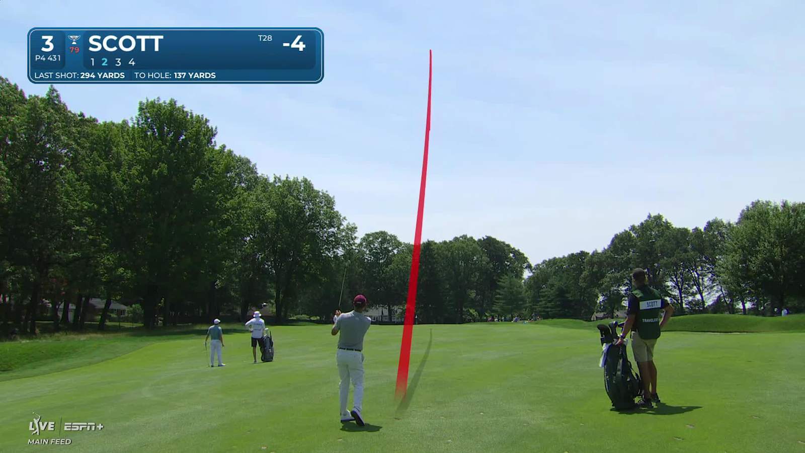 Adam Scott makes birdie on No. 3 at Travelers