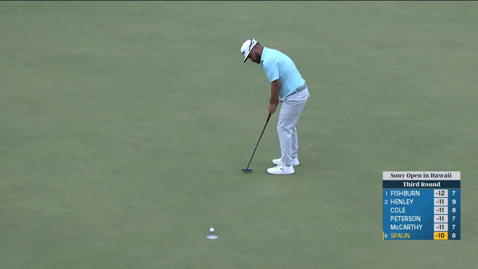 J.J. Spaun makes birdie putt at Sony Open