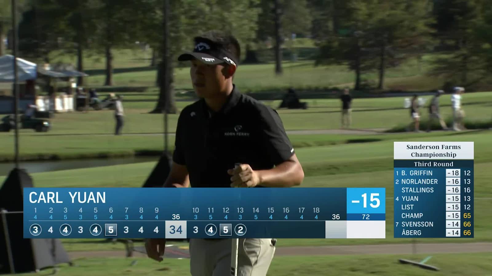 Carl Yuan rolls in 29-foot birdie putt at Sanderson Farms