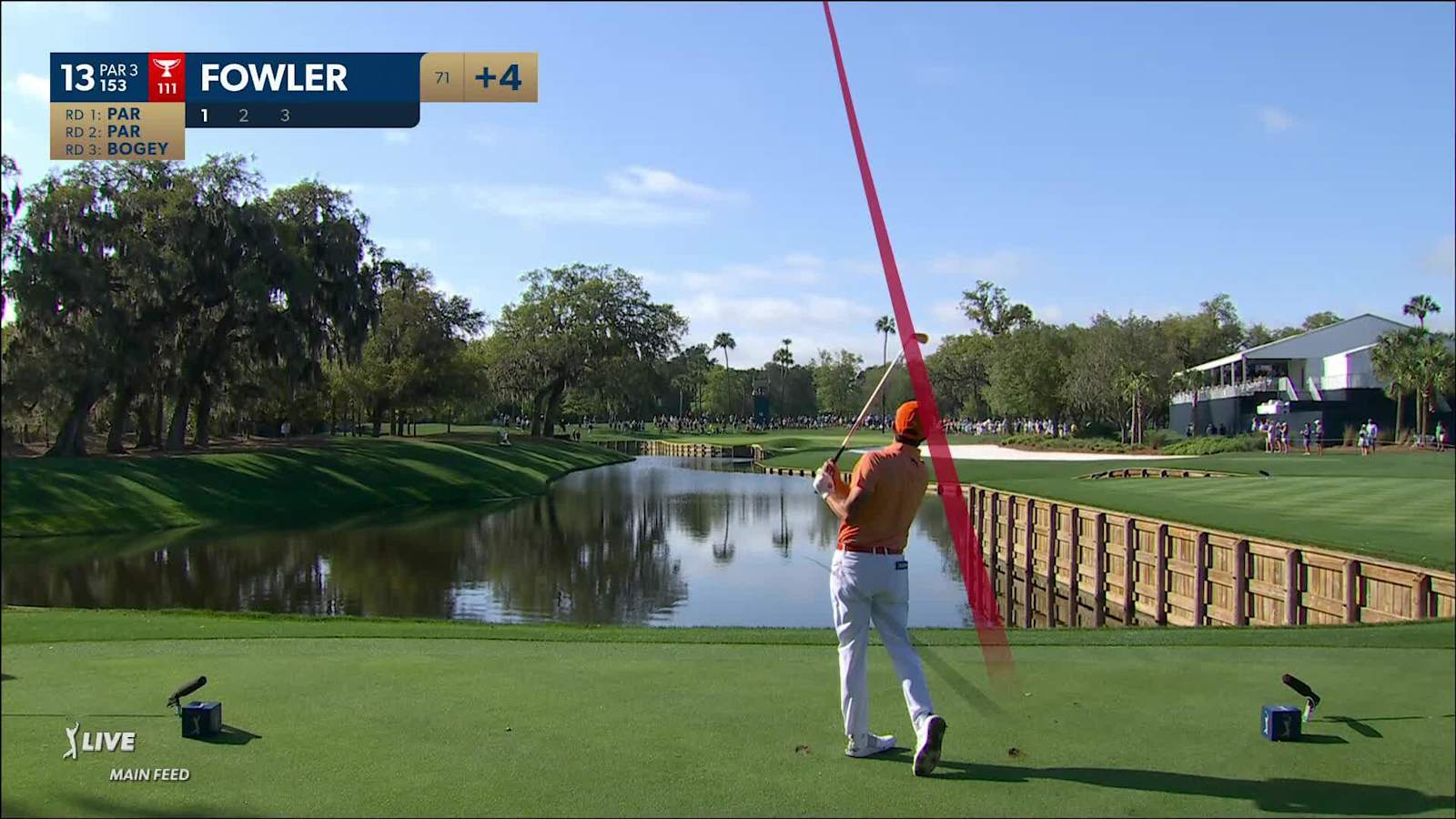 Rickie Fowler throws a dart off the tee that leads to birdie at THE PLAYERS