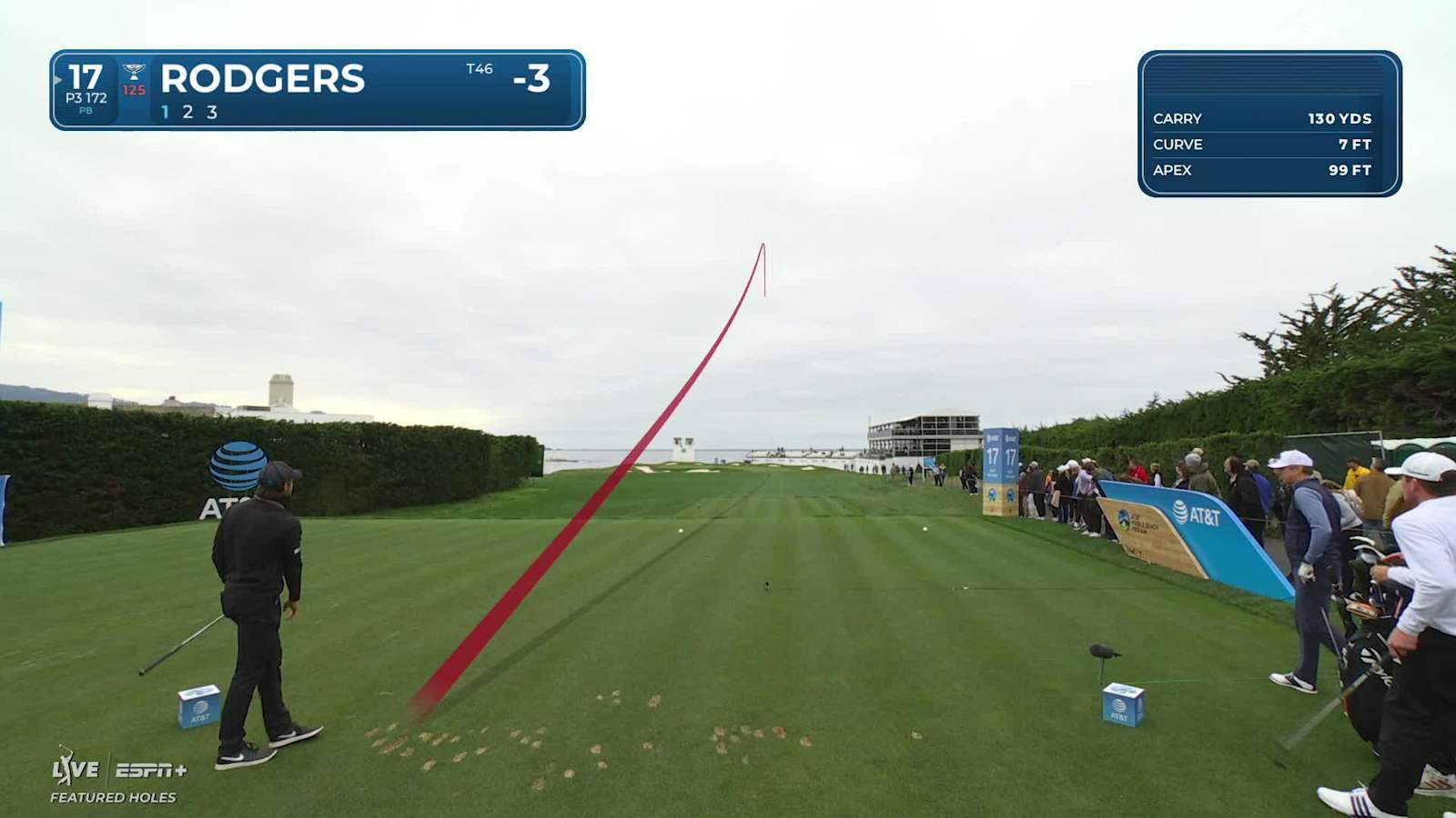 Patrick Rodgers dials in tee shot to set up birdie at AT&T Pebble Beach