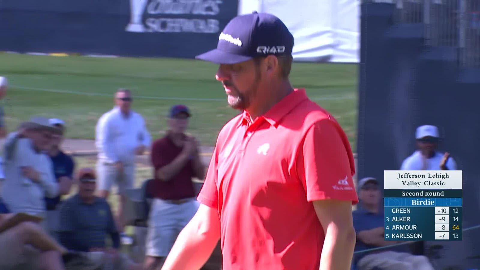 Michael Block makes birdie putt on No. 16 at Jefferson Lehigh Valley Classic