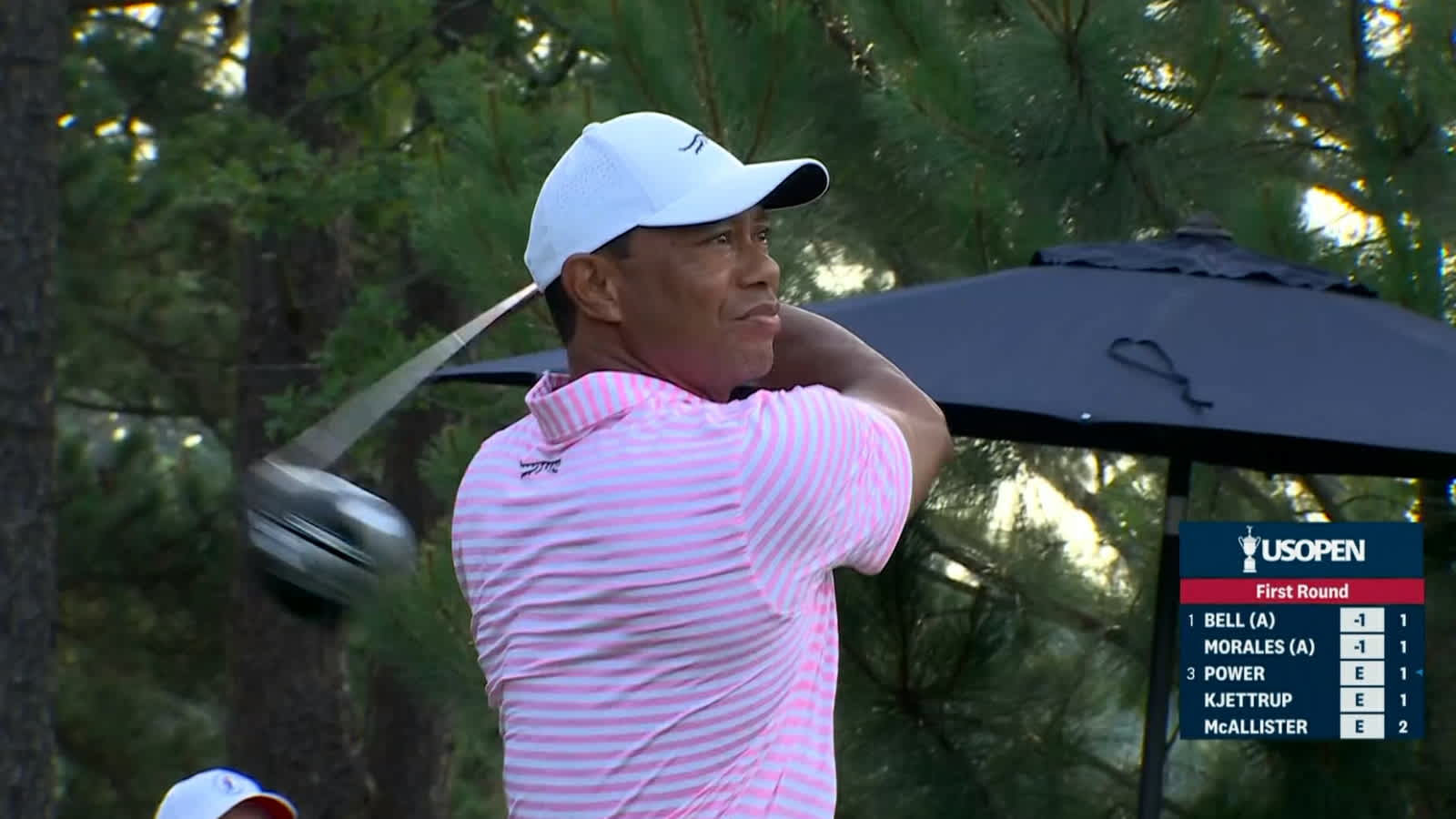 Tiger Woods’ opening tee shot at the U.S. Open