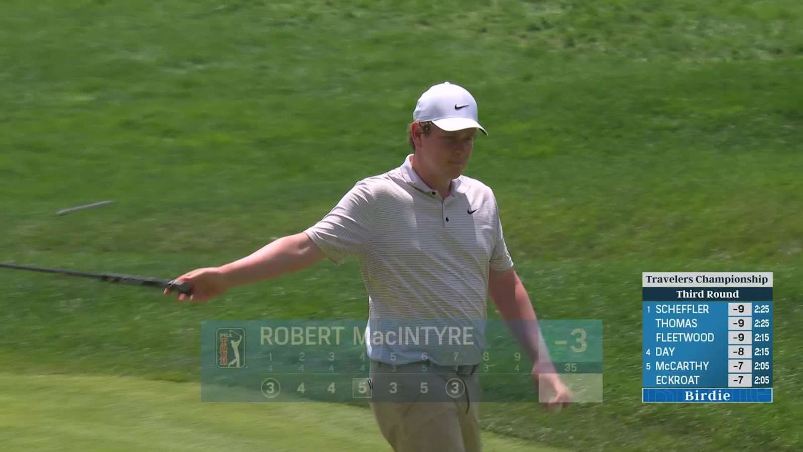 Robert MacIntyre makes birdie on No. 7 at Travelers