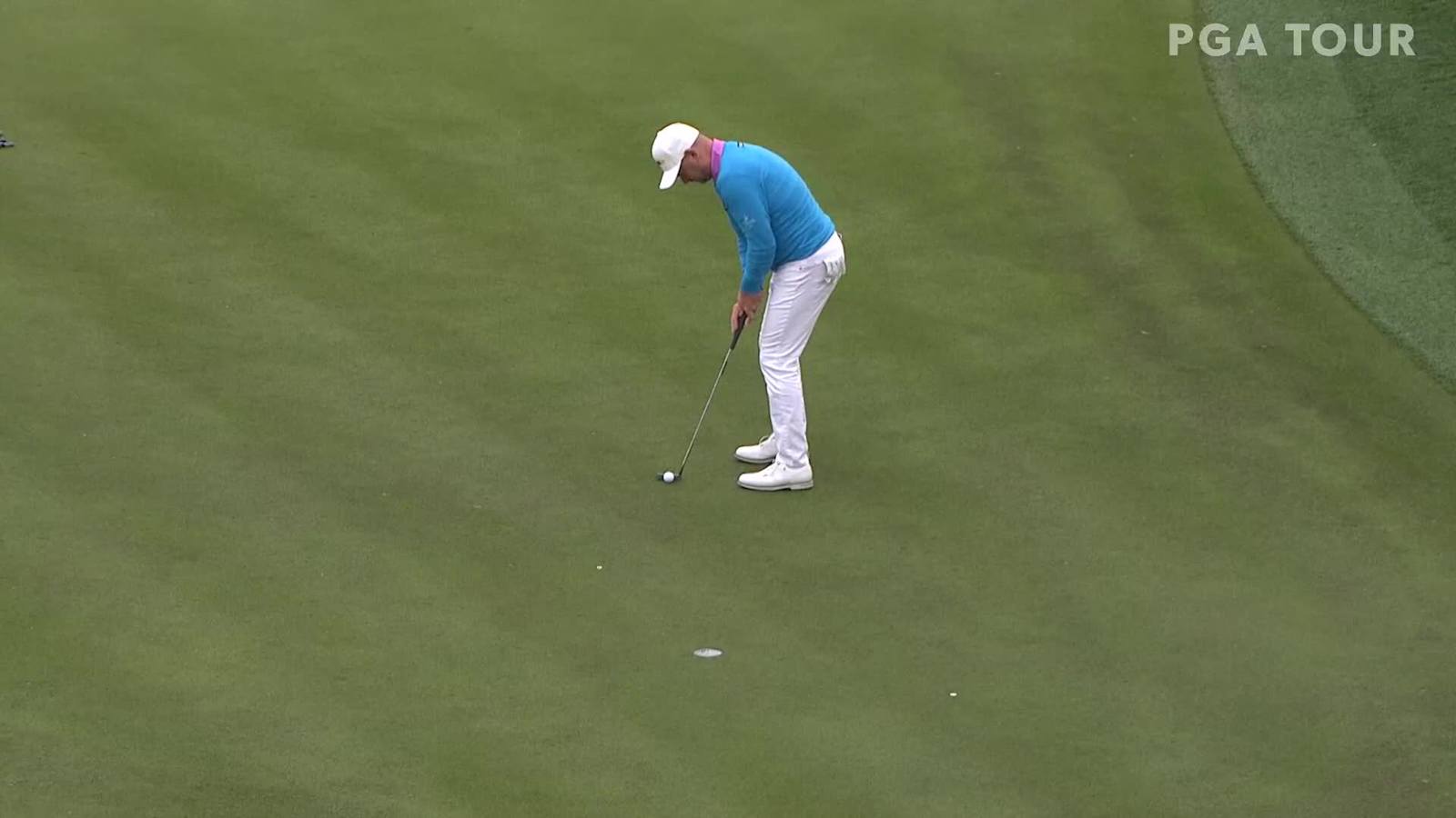 Rory Sabbatini drains short birdie putt at The American Express