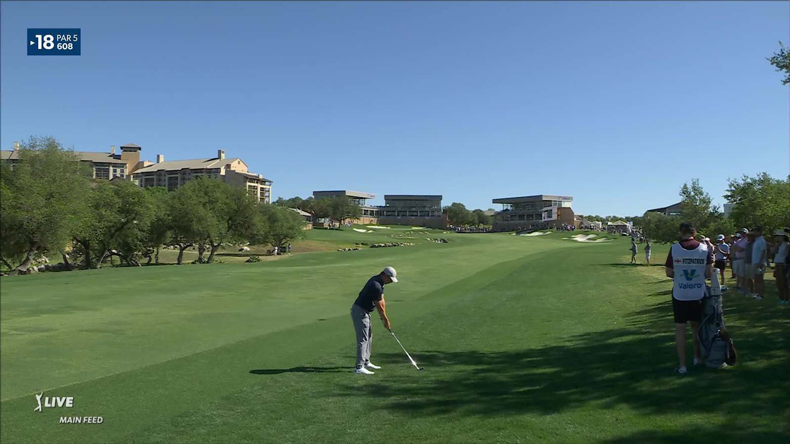 Matt Fitzpatrick makes birdie on No. 18 at Valero