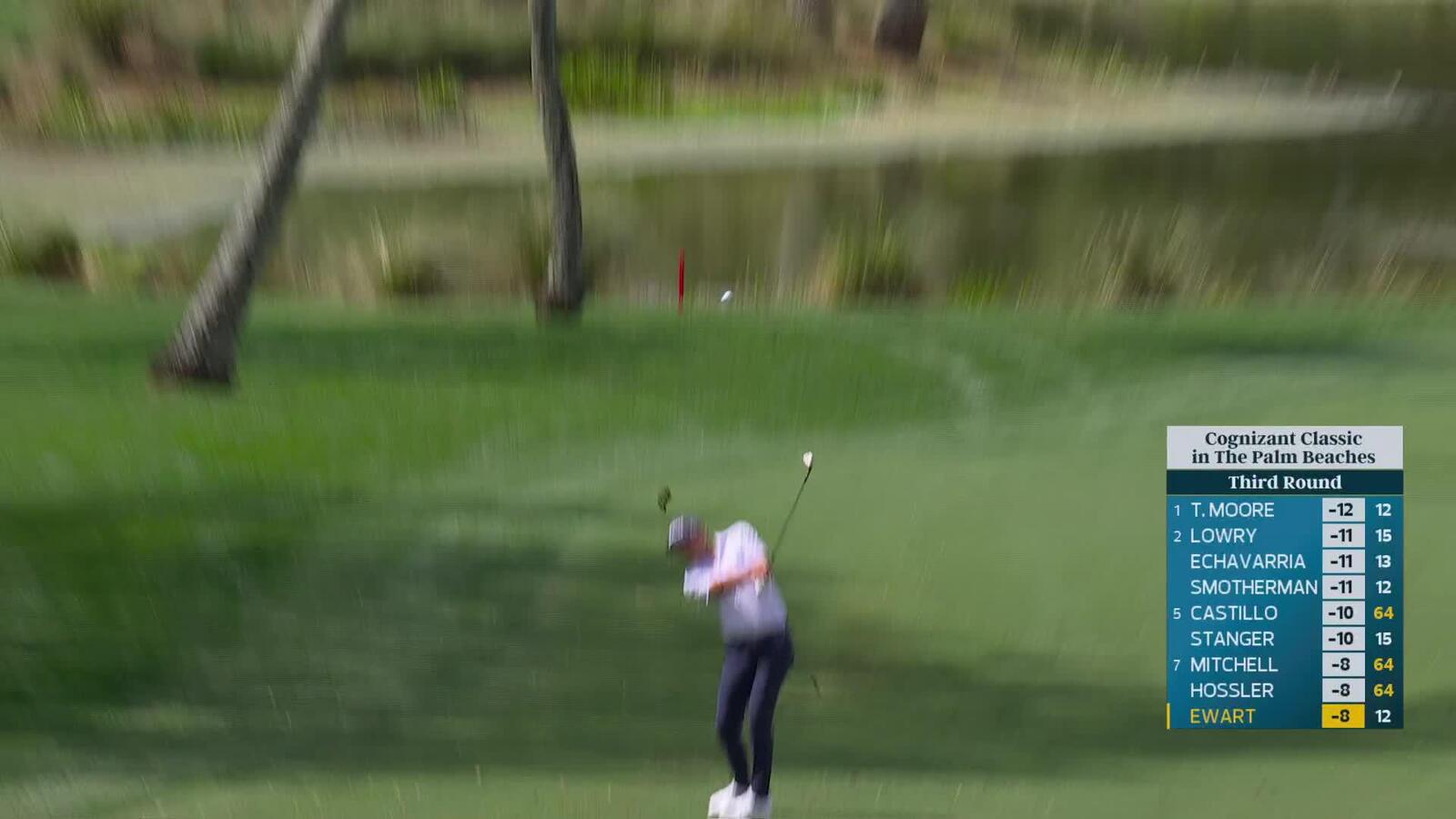 A.J. Ewart sinks 8-foot birdie putt on No. 13 at Cognizant Classic