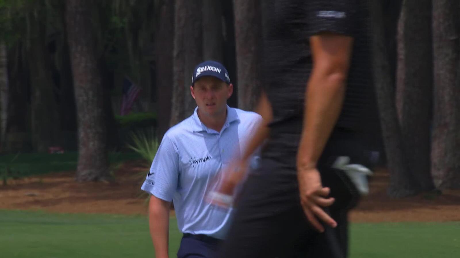 Sepp Straka sinks 4-foot putt for birdie on No. 2 at RBC Heritage