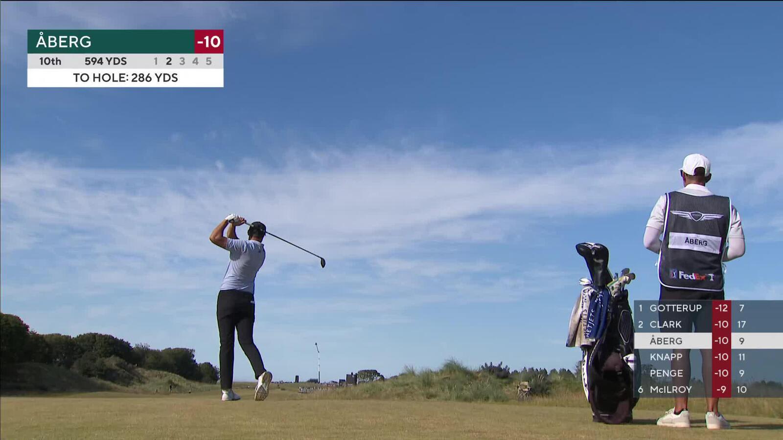 Ludvig Åberg chases lead with birdie at Genesis Scottish Open