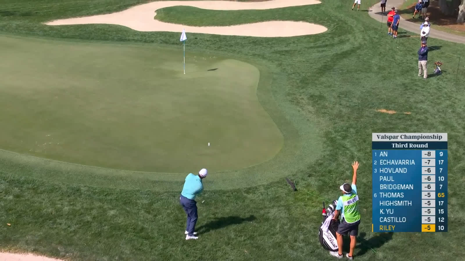 Davis Riley cards birdie at Valspar