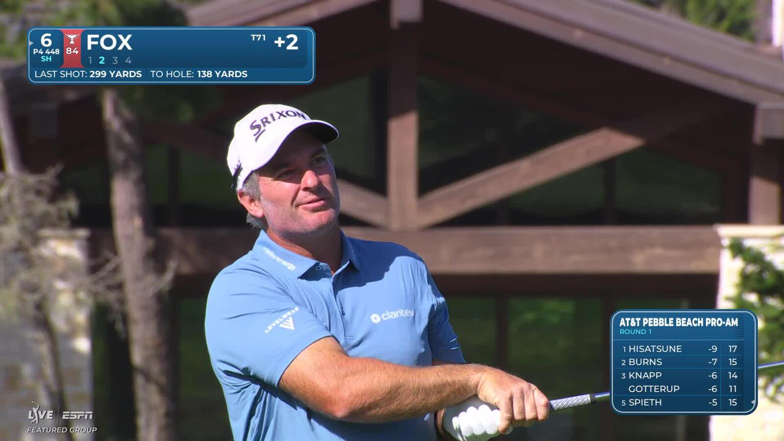 Ryan Fox makes birdie on No. 6 at AT&T Pebble Beach