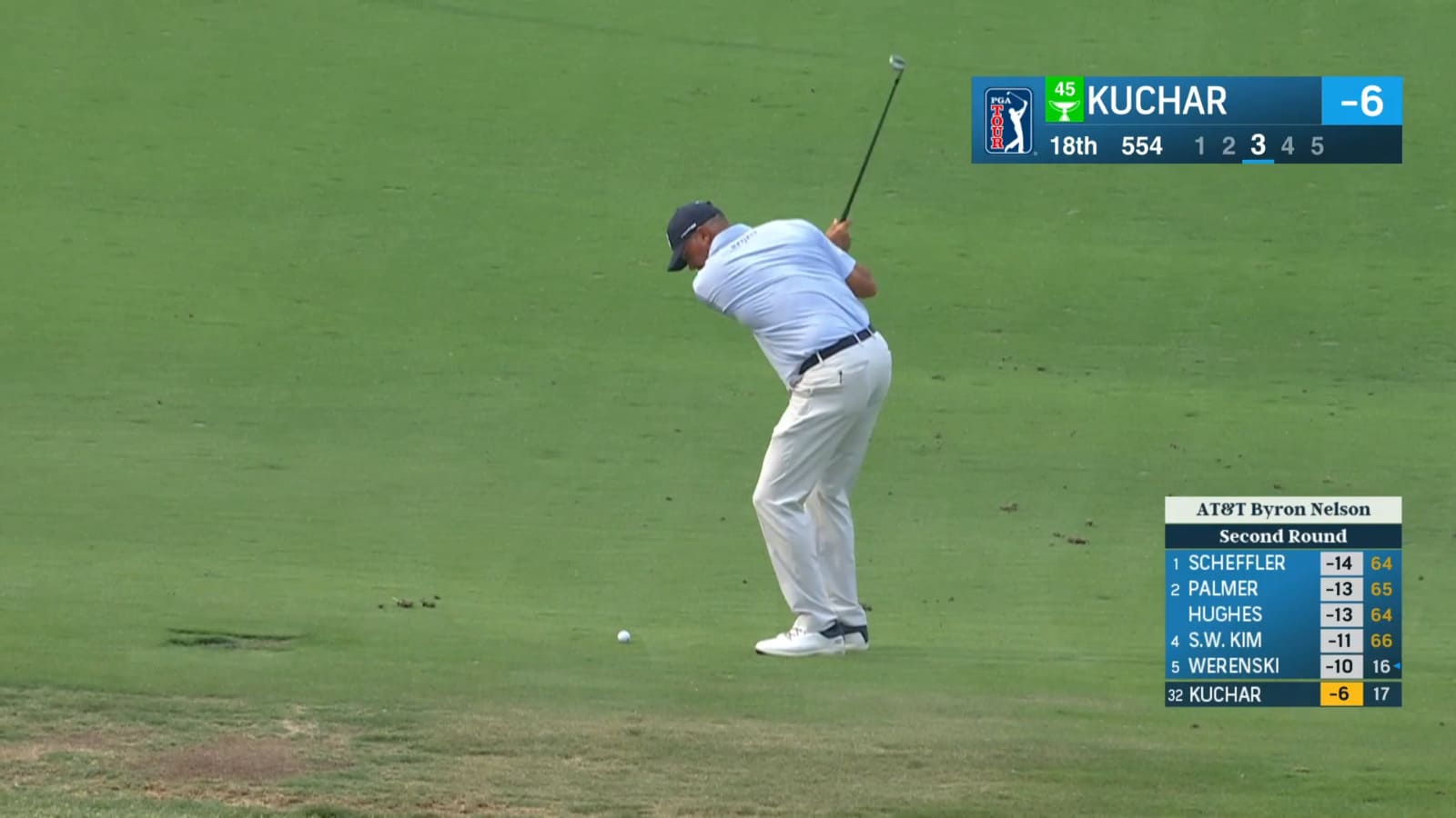 Matt Kuchar spins approach tight to yield birdie at AT&T Byron Nelson