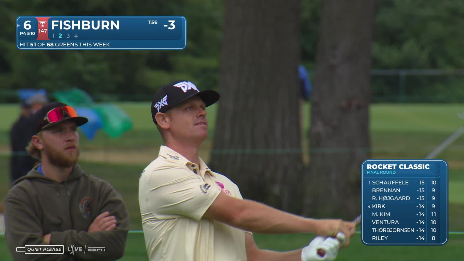 Patrick Fishburn makes 33-foot birdie putt on No. 6 at Rocket Classic