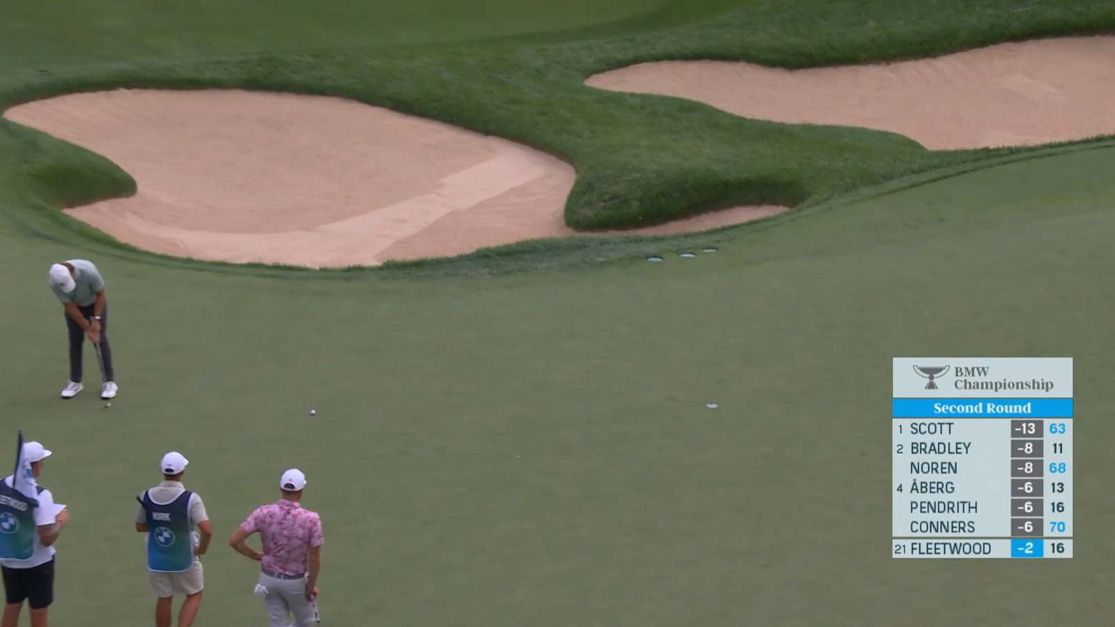 Tommy Fleetwood converts tap-in birdie putt at BMW Championship