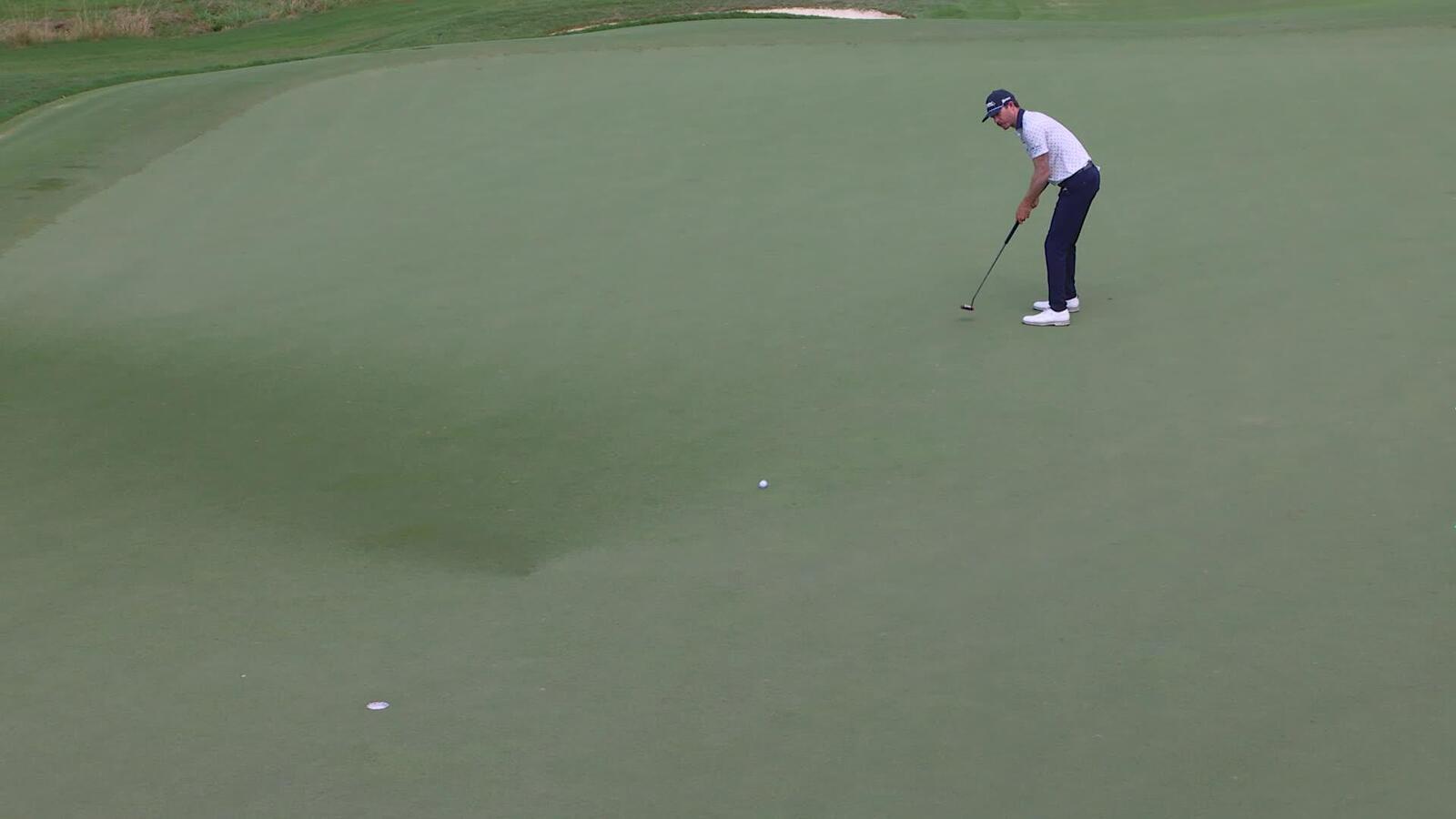 Sam Ryder sinks a 28-foot birdie putt on No. 3 at Wyndham