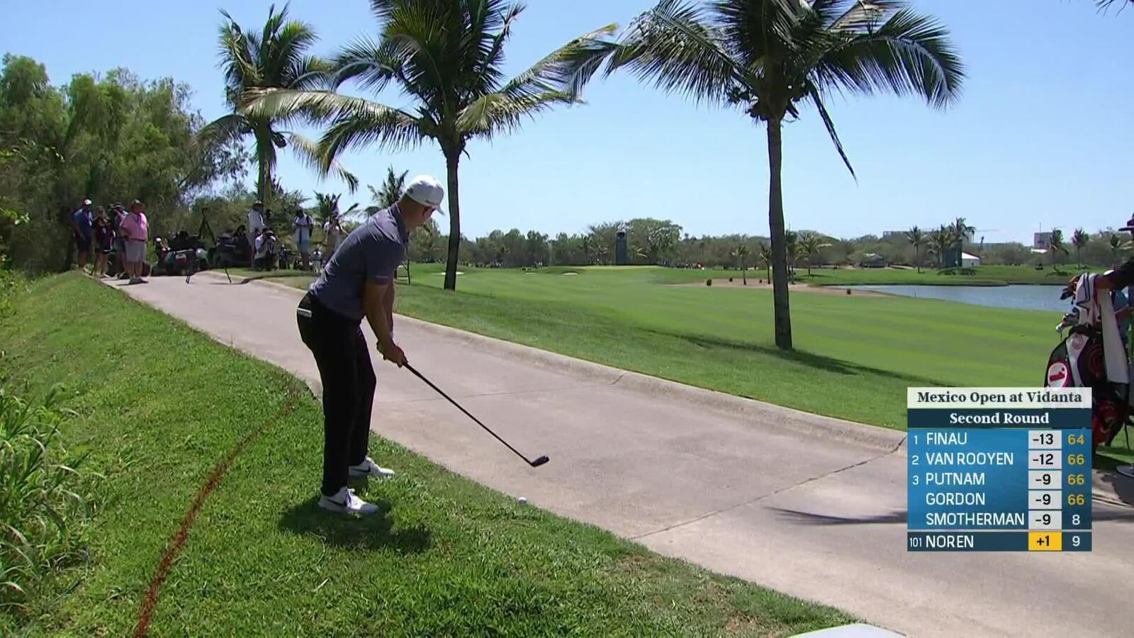 Alex Noren’s impressive approach leads to par save at Mexico Open