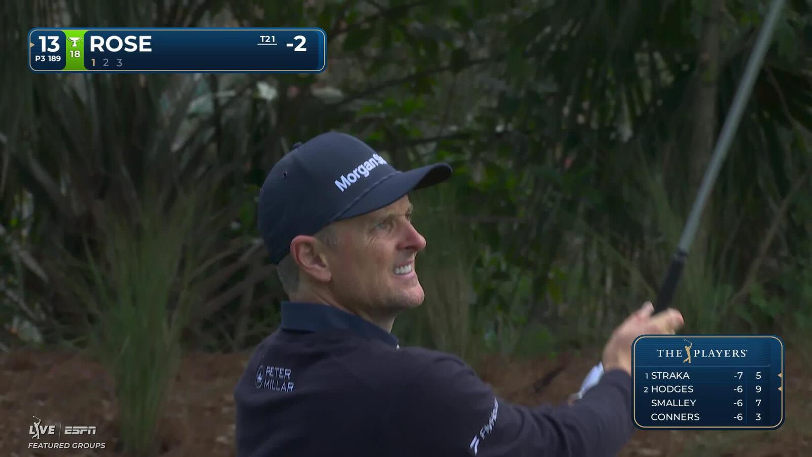 Justin Rose sinks 17-foot birdie putt on No. 13 at THE PLAYERS