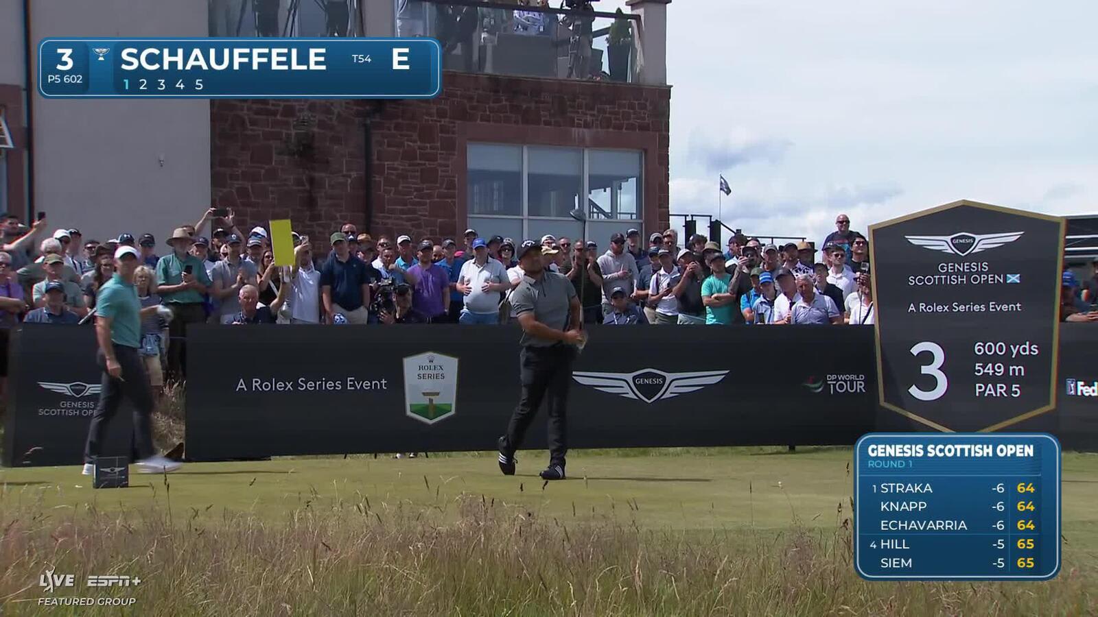 Xander Schauffele jars eagle putt at Genesis Scottish Open