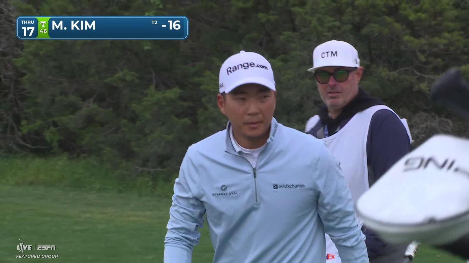 Michael Kim makes birdie on No. 17 at Valero