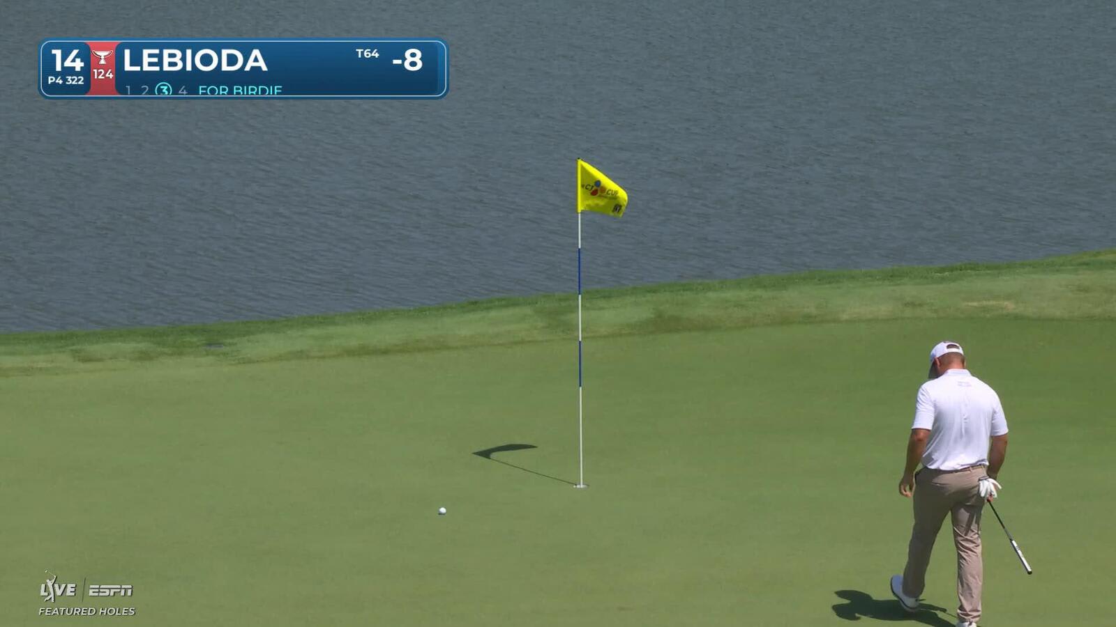 Hank Lebioda sinks 4-foot birdie putt on No. 14 at THE CJ CUP