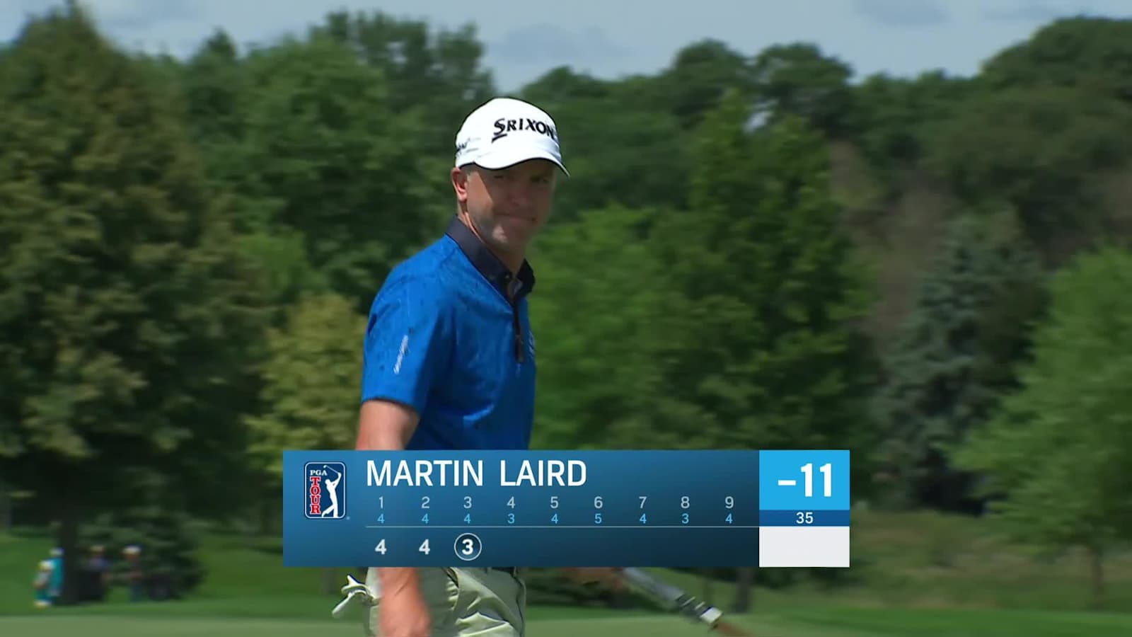 Martin Laird's approach from the rough leads to birdie at 3M Open