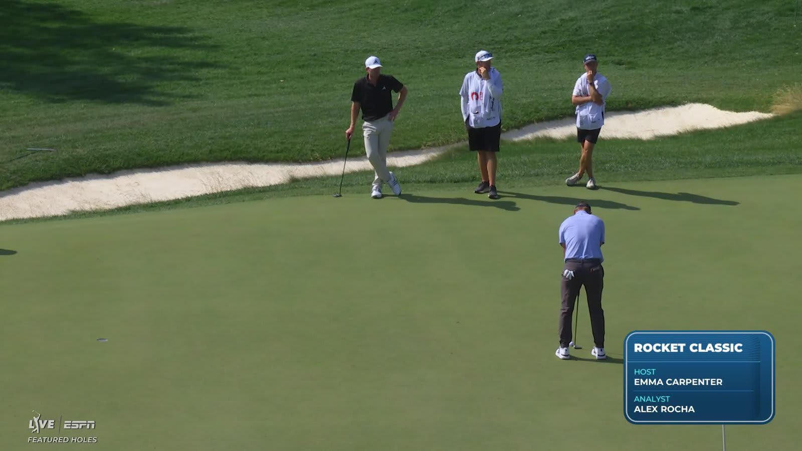 Max McGreevy sinks 15-foot putt for birdie on No. 5 at Rocket Classic