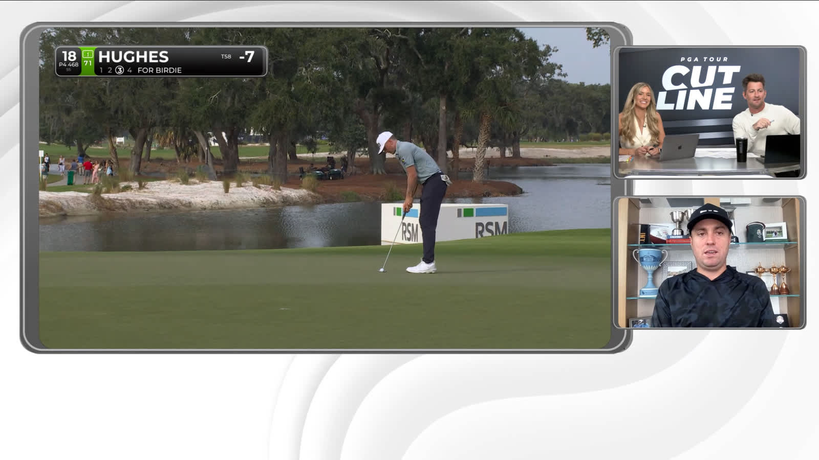 Justin Thomas joins debut 'Cut Line' show to discuss players' mentality battling to make cut at The RSM Classic