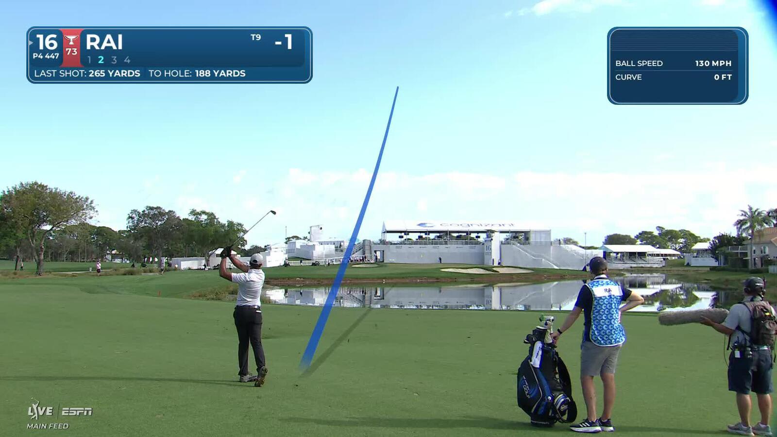Aaron Rai hits 187-yard approach to 7 feet, sets up birdie on No. 16 at Cognizant Classic