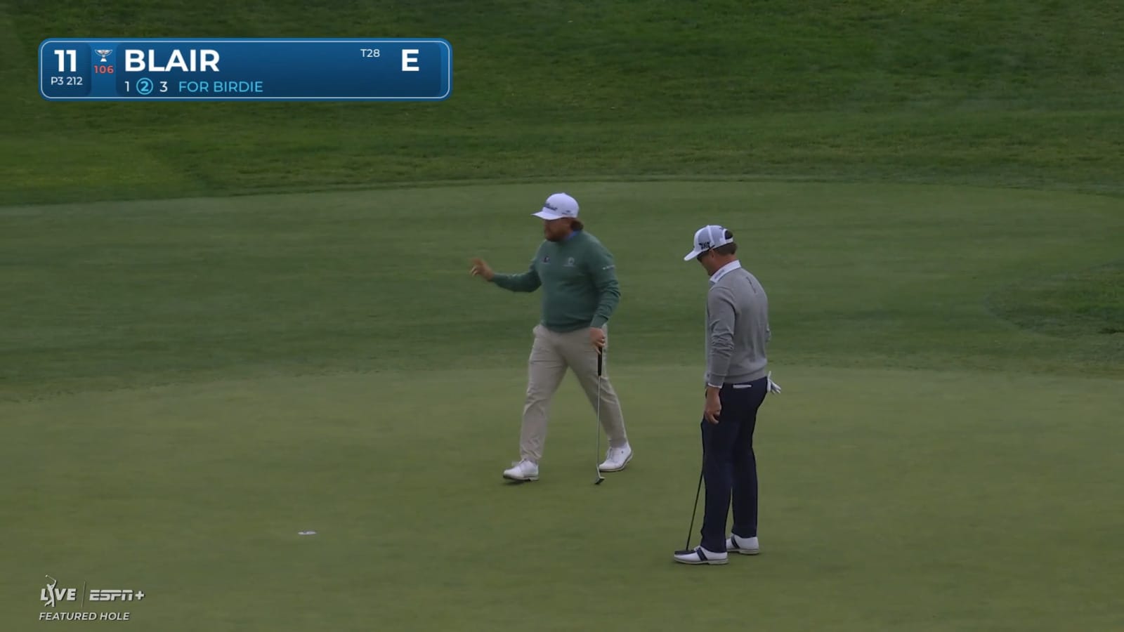 Zac Blair makes 15-footer for birdie at Farmers