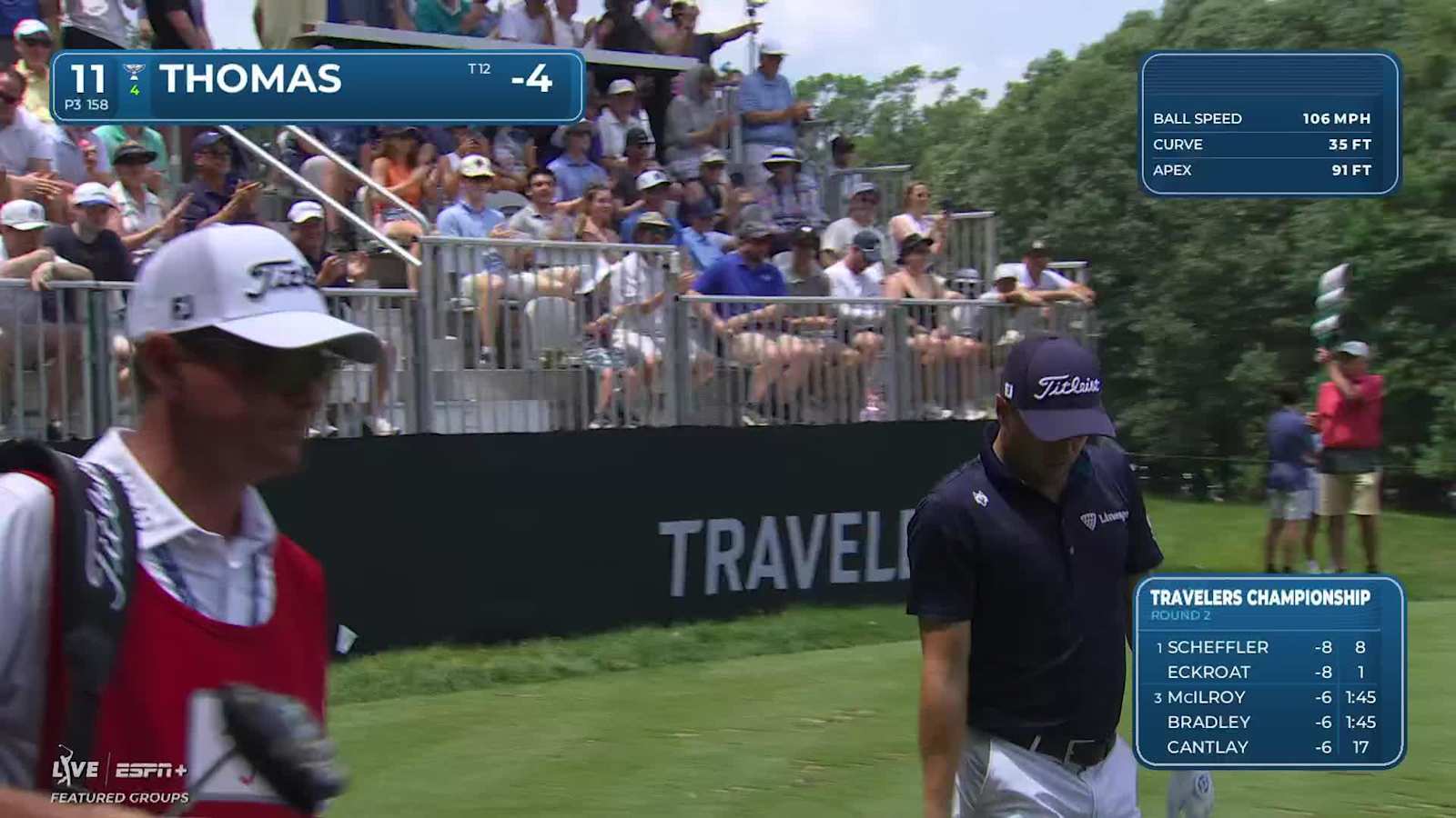 Justin Thomas' excellent tee shot leads to birdie at Travelers