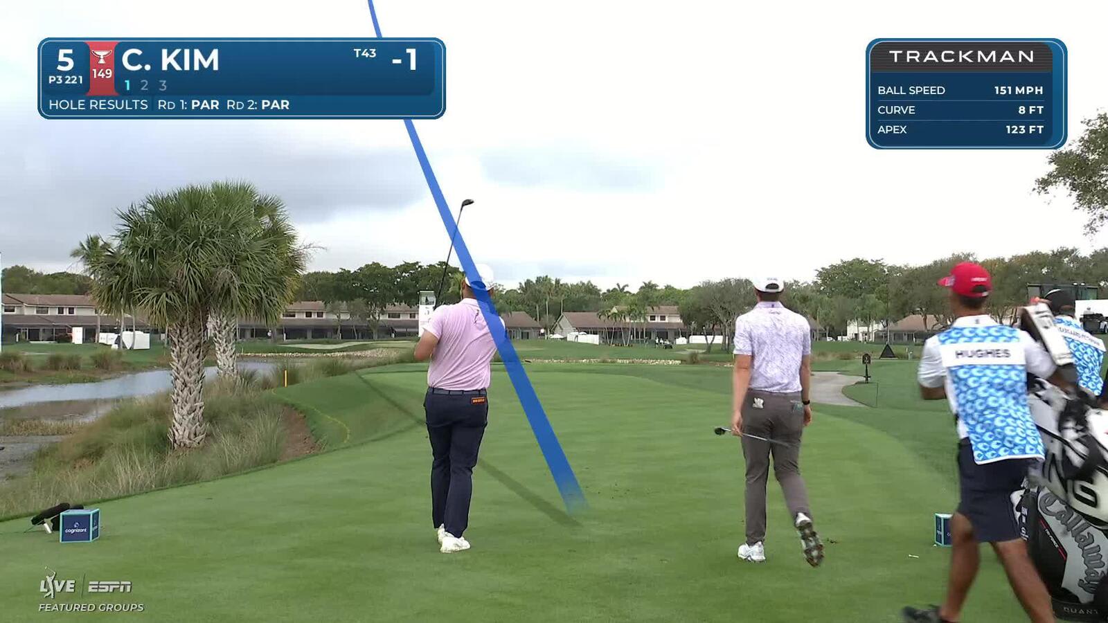 Chan Kim sinks 16-foot birdie putt on No. 5 at Cognizant Classic