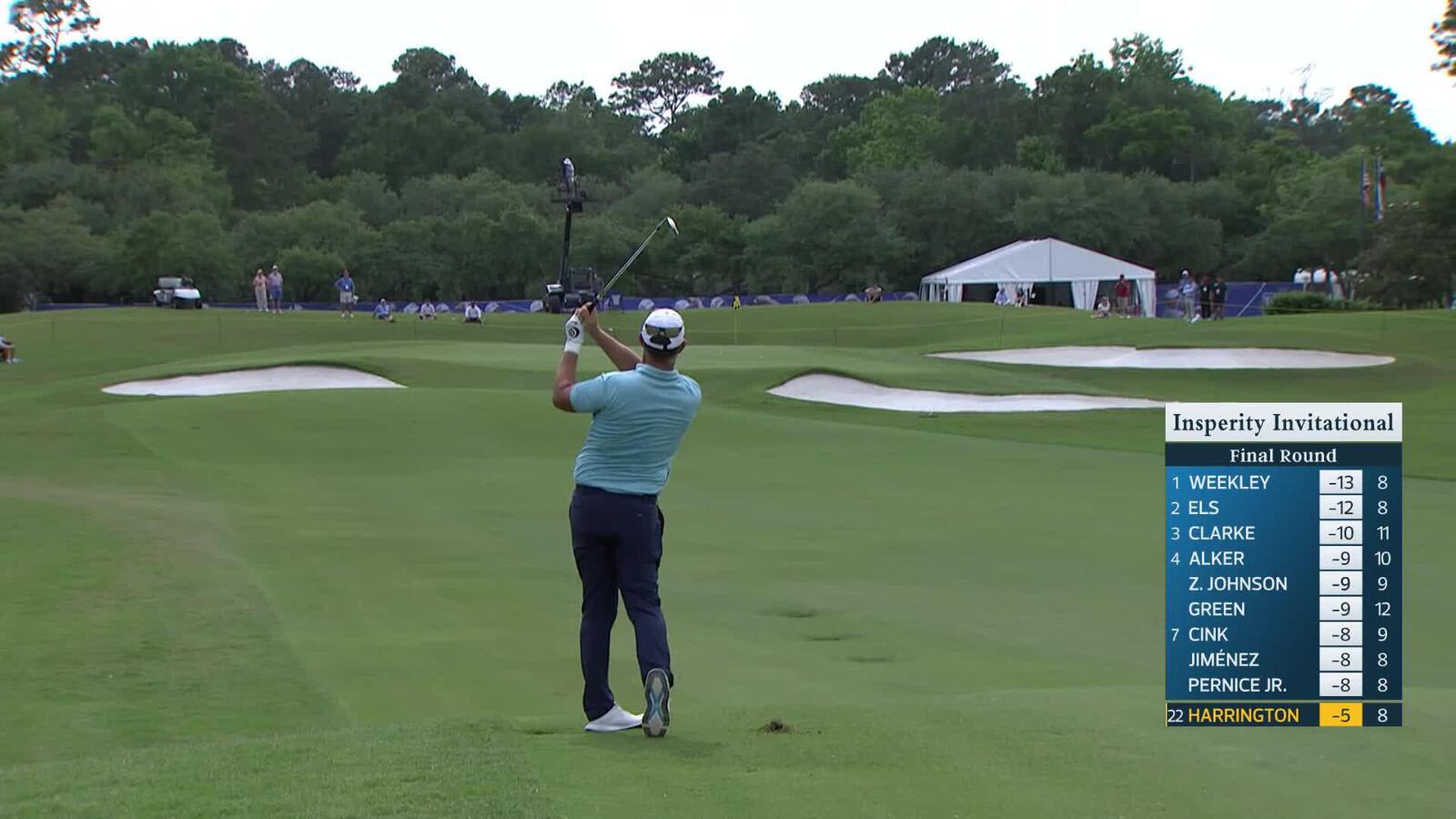 Padraig Harrington makes birdie on No. 9 at Insperity Invitational