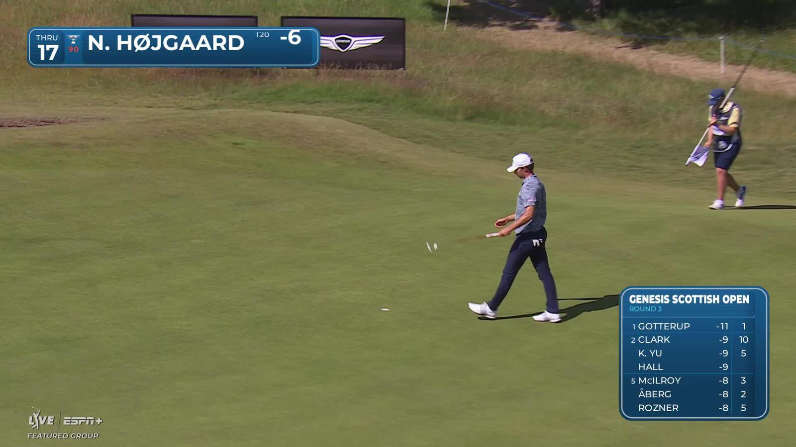 Nicolai Højgaard makes birdie on No. 17 at Genesis Scottish Open